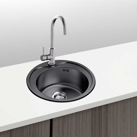 Fregadero Negro Acero Inox 49Ø Estambul  Gresinex