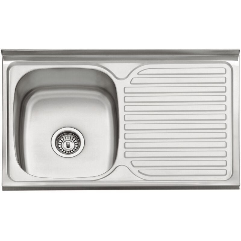 

Fregadero para mueble con escurridor Georgia 80 cm(ancho)40 cm(largo) Opción Sin orificio para grifo con escurridor a la izqd.