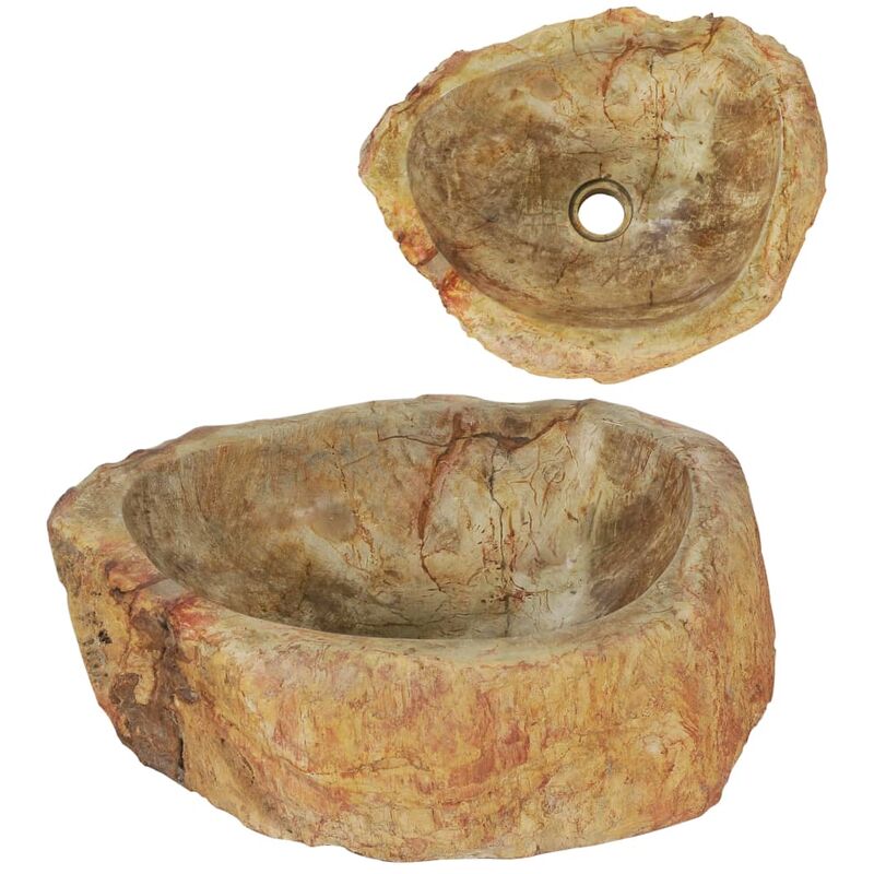 

Fregadero piedra fósil color crema 45x35x15 cm