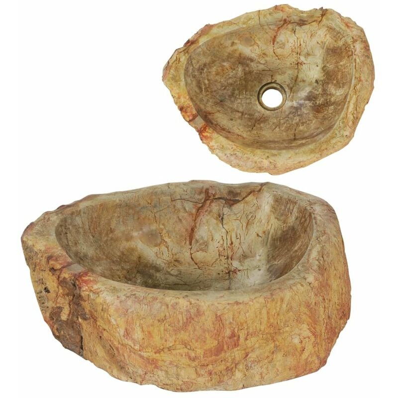 

Fregadero piedra fosil color crema 45x35x15 cm