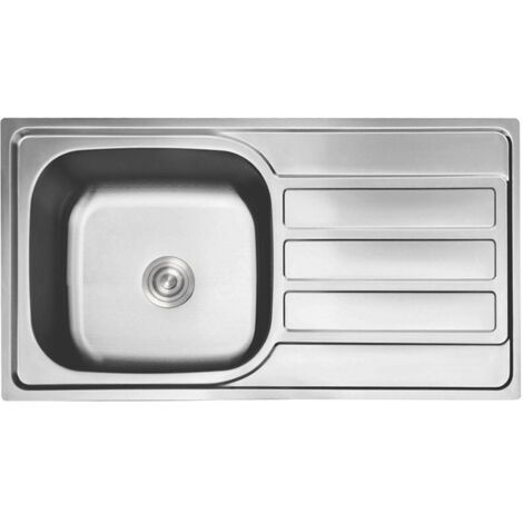 Fregadero Poseidón Acero Inox 80x50 cm Sobre Encimera
