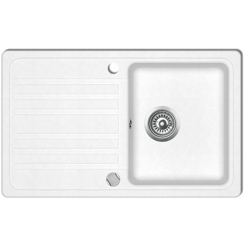 

Fregadero reversible blanco crema de granito una cubeta escurridor