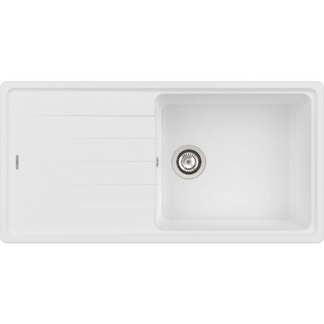 Fregadero reversible de una cubeta de QUARZEX® - ROCA Color: Negro - Medidas: 780x500x180 mm