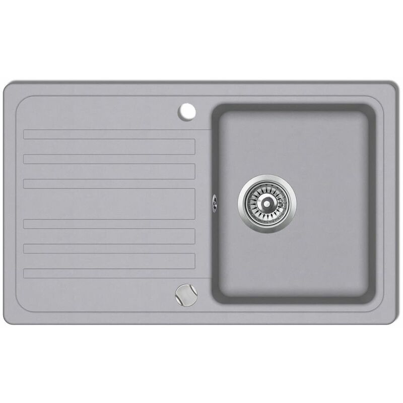 

Fregadero reversible gris de granito de una cubeta con escurridor