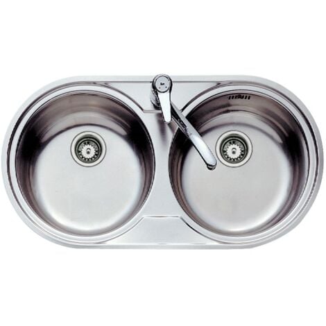 Fregadero Sobre-encimera Acero inoxidable Ovalado 2 senos TEKA DR