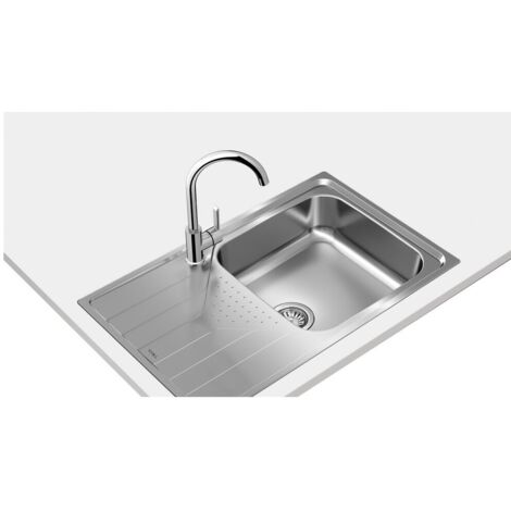 Fregadero Sobre-encimera Acero inoxidable Rectangular 1 Senos TEK