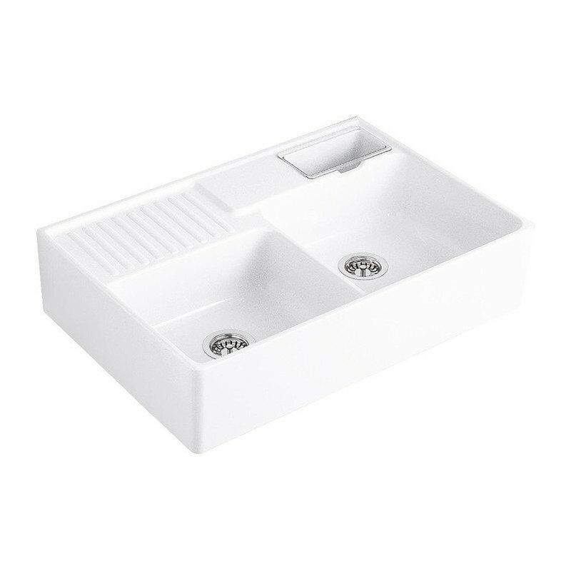 

Villeroy&boch - Fregadero Tradition (2 cubetas), Módulos, 895 x 220 x 630 mm, Instalación en mueble de lavabo o fijado a la pared, 2 cubetas que se