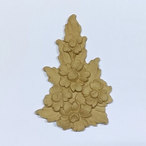 Fregio fiori decorazione in pasta di legno cod 999 - mm 120 x 80