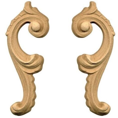 Fregio Mobili Pasta Di Legno Grezzo 62X43H Destro Mm Decoro Restauri Decorazione Arte 034860-DX