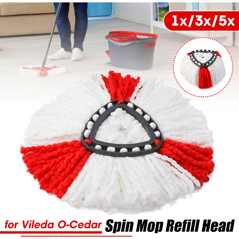 

Fregona giratoria de microfibra con cabezal de repuesto Pr Vileda O ~ Cedar EasyWring Mop