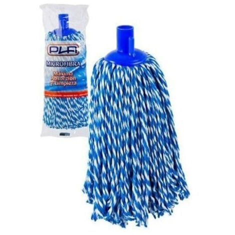 FREGONA PLA TIRAS MICROFIBRA PREMIUM AZUL (165 GR)