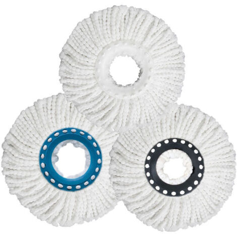 Fregona sustitutiva de 3 piezas para Fregona giratoria, Fregona de lana de microondas, Fregona universal de 16 cm