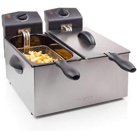 Freidora de acero inoxidable 2x3l 2x1800w - FR-6937 - Tristar -