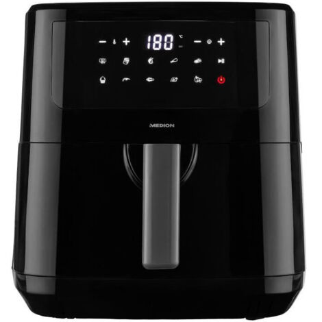 Freidora de Aire Caliente - MEDION - 50072999 - 2150 W - Pantalla táctil - 9 programas - Negro