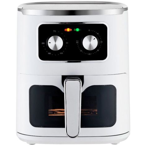 Freidora de aire grande 1500W  Airfryer Windows 5000  Freidora sin aceite  Cocina rápido y saludable con air fryer mecánica