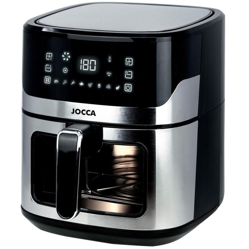 Freidora de aire sin aceite Jocca digital con ventana 6.5l - 1600w - modelo 2296