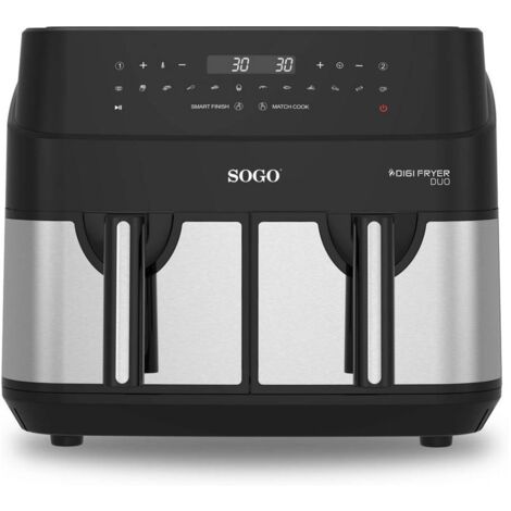 Freidora Freidora por aire SOGO DIGI FRYER DUO   9L, 1750W, Inox