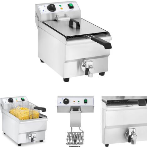 Freidora profesional de catering con grifo 230V 10L