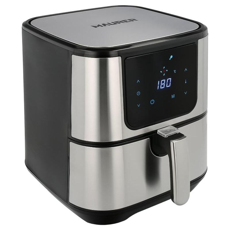 Maurer - freidora sin aceite 1800 w. capacidad 5.5 litros. air fryer 7 programas freidora aire caliente, freidora aceite. regulable.