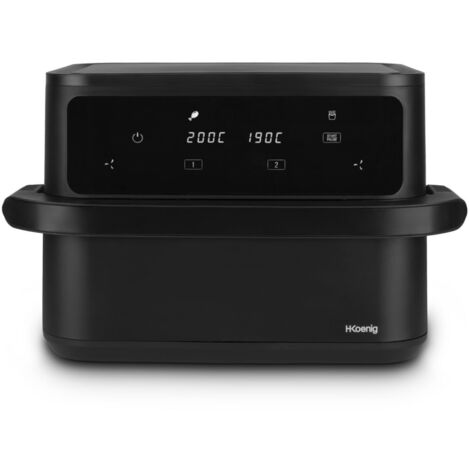 Freidora sin aceite HKoeNIG - FRY960 - Capacidad 10L convertible 2 x 5L - 8 programas de cocción - 2400W