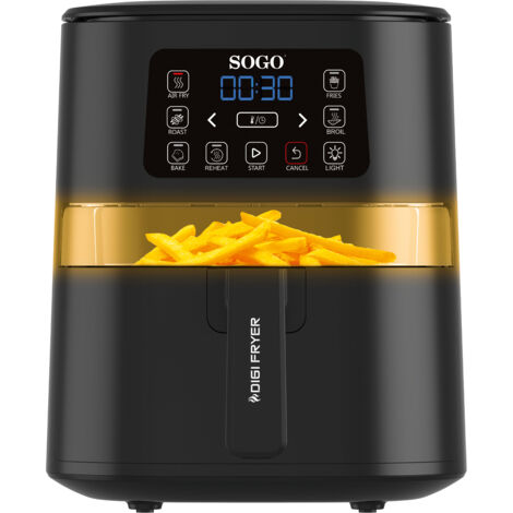 FREIDORA SIN ACEITE SOGO SS10820 1600W 4L C/VENTANA
