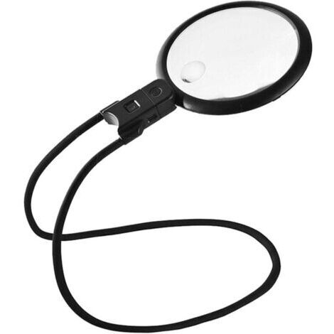 Freihändige 36-LED-Lupe, wiederaufladbar, 5x/15x, ideal für Nacken, Lesen, Nähen und Schmuck.