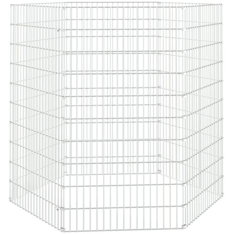 Freilaufgehege 6-teilig 54x100 cm Verzinktes Eisen vidaXL