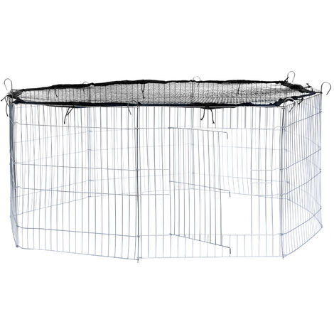 Freilaufgehege mit Sicherheitsnetz Ø 145cm - Gehege, Hasengehege, Freigehege Kaninchen