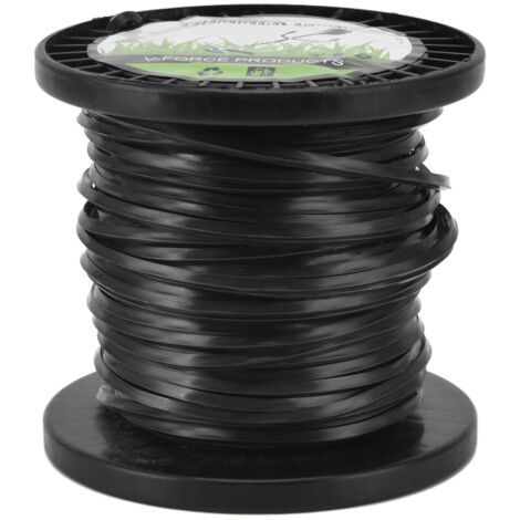 Freischneiderfaden, 3,3 mm schwarzes Nylon, geräuscharm, hocheffizient, Freischneider-Trimmfaden, Ersatzspule, passend für die meisten Rasenmäher (30 Meter)