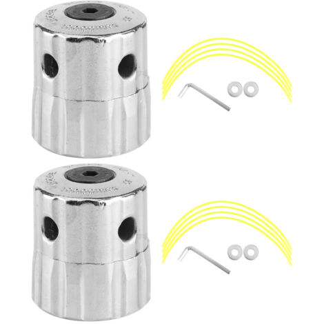 Freischneiderkopf aus Aluminiumlegierung – 2 Stück mit Fäden – 5 x 5,5 x 4,7 cm