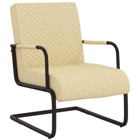 Freischwinger Creme Kunstleder vidaXL