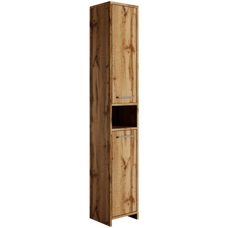 Badplaats - Freistehend Badezimmer Nemo Schrank hoch Schrank 167cm Wotan Badmöbel Badschrank