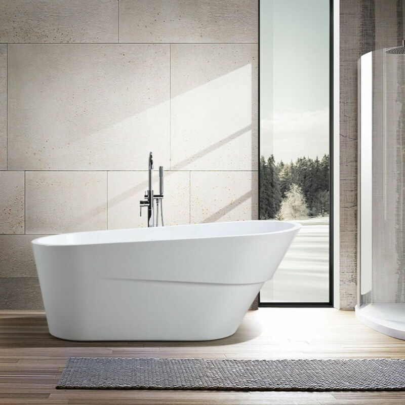 Stano. - Baignoire îlot design ovale atlanta blanche 170 cm