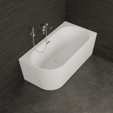 Freistehende Badewanne  Capri 150 rechts weiß  150 x72 x58 cm, by SPALINA