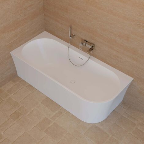 Freistehende Badewanne  Cosmic 180 links weiß  180 x80 x58 cm, by SPALINA