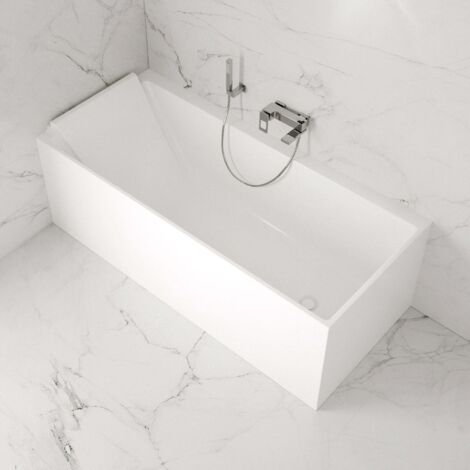 Freistehende Badewanne  Quantum 170 links weiß  170 x75 x58 cm, by SPALINA