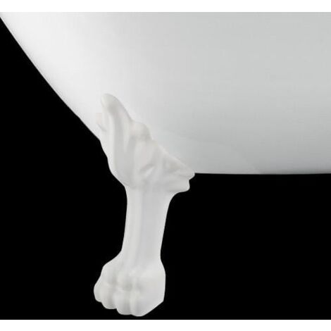 Freistehende Badewanne VIRGINIA Löwenfüße WEISS 160