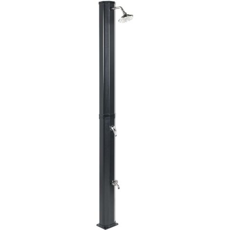 Freistehende solarbetriebene Gartendusche TOPOCALMA Schwarz