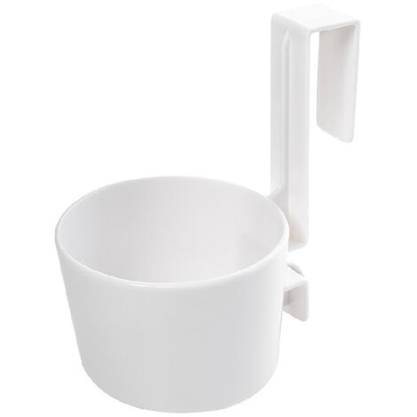 Freistehender Haartrocknerhalter für Badezimmerwaschtisch, 13 x 9,5 x 6 cm – Weiß