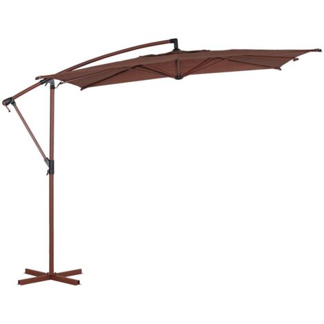 Freistehender quadratischer Sonnenschirm Manoa 2,5x2,5m Mahagoni - Hespéride