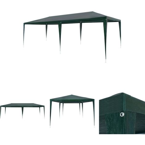 Freizeitzelt - vidaXL Partyzelt 3x6 m PE Grün - Freizeitpavillon
