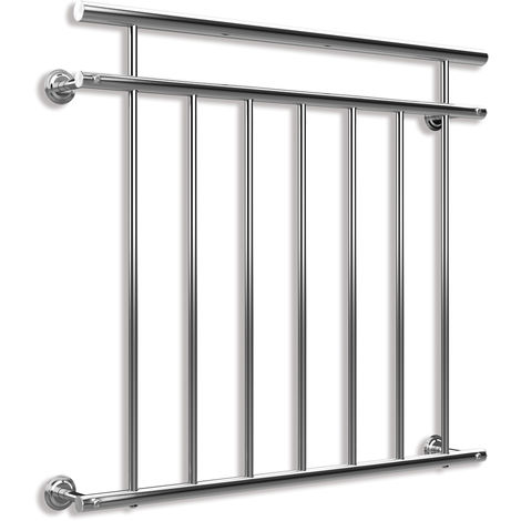 main image of "French Balcony Railing Juliet V2A Stainless Steel Balustrades 100 - 225 cm"