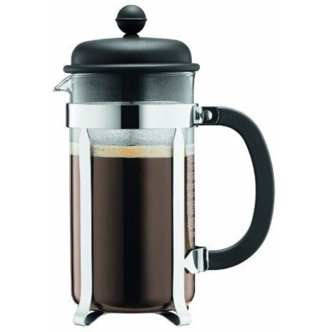 French: Cafetière à Piston 8 Tasses Noire - Caffettiera Colors - Bodum  German: Bodum French Press 8 Tassen Schwarz - Caffettiera Colors