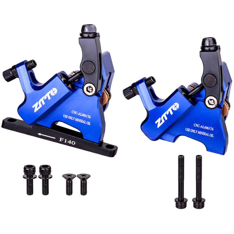 

Freno de disco de aceite para bicicleta Kit de freno de disco hidraulico MTB, pinzas de freno delanteras y traseras CNC para bicicleta de montana,