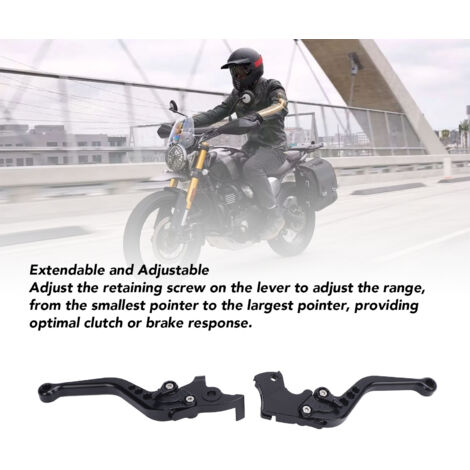 [Frenos / Embrague] Par de manetas ajustables de aleación de aluminio para Scrambler/Speed 400 2023-2025, color negro.