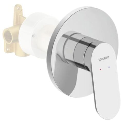 Frente de ducha empotrable DURAVIT Wave sin desviador cromo brillo 125x88 mm