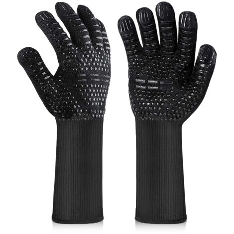 Freosen – Gants de barbecue résistants à la chaleur – Silicone antidérapant – Protection avant-bras – Taille universelle – Lavable en machine