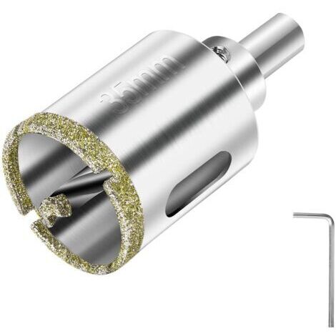 Freosen – Scie cloche diamant 35 mm – Revêtement en diamant pour coupe verre, céramique, marbre – Foret guidage central – Acier au carbone