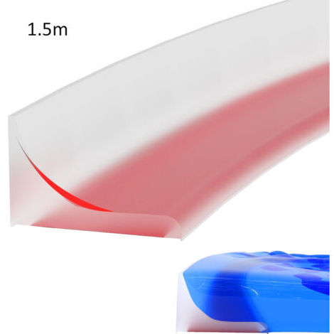 Freosen – Seuil de douche pliable en silicone 1.5m – Barrière autocollante anti débordement – Joint étanche pour baignoire et cuisine – Transparent