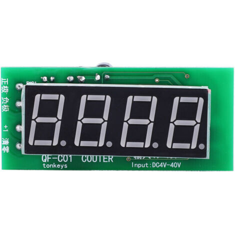 Frequency Counter Cymometer Tester Module with Memory Function QF-C04 with 4-Digit Digital Display DC4-40V.